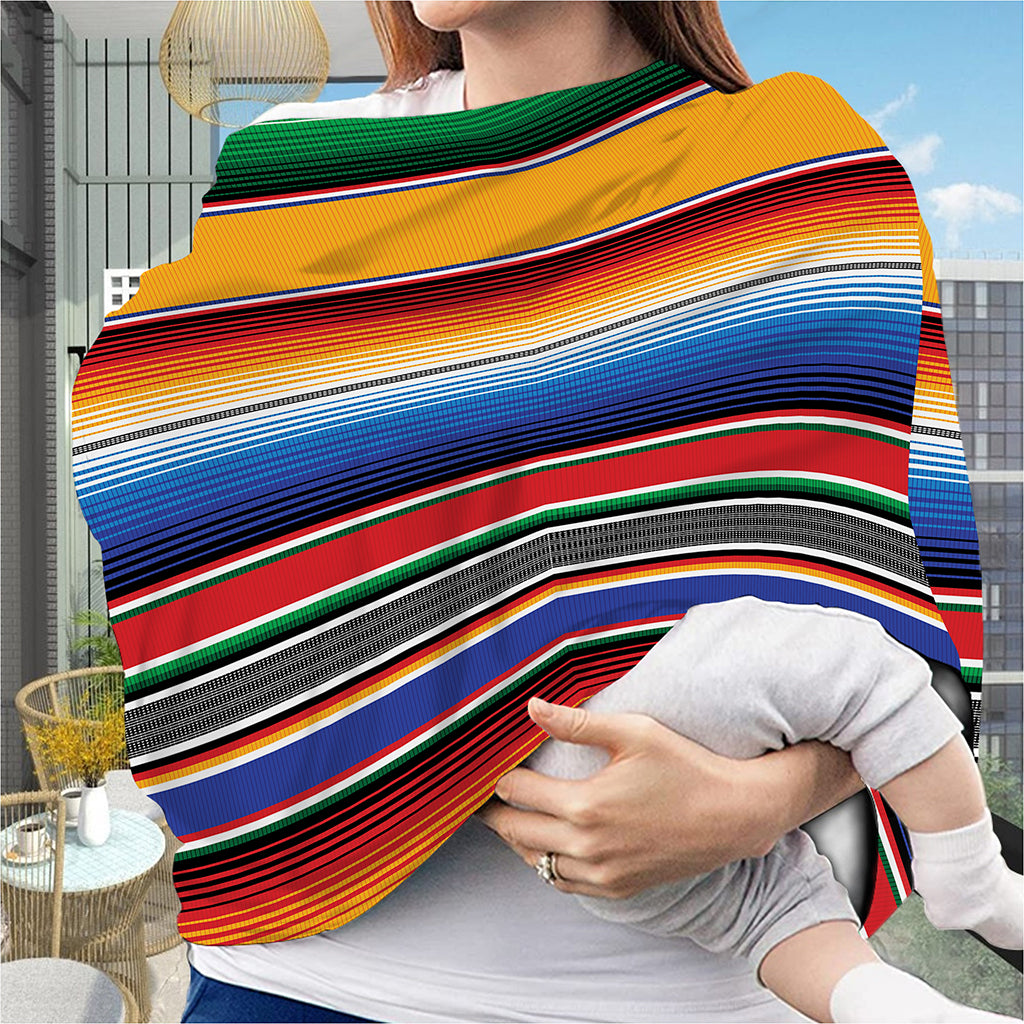 Ethnic Serape Blanket Stripe Print Baby Seat Cover