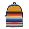 Ethnic Serape Blanket Stripe Print School Backpack