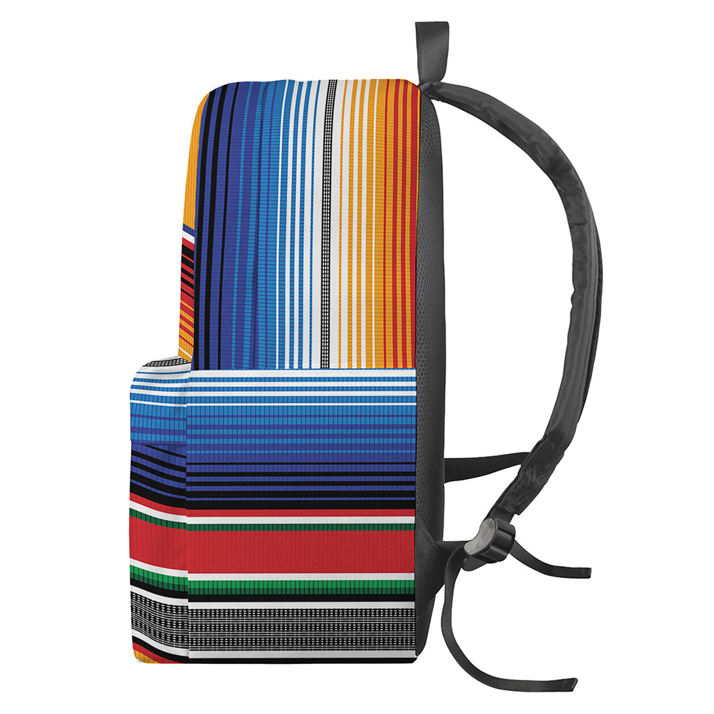Ethnic Serape Blanket Stripe Print Backpack