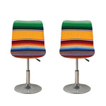Ethnic Serape Blanket Stripe Print Bar Stool Covers