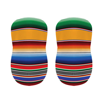 Ethnic Serape Blanket Stripe Print Bar Stool Covers
