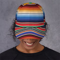 Ethnic Serape Blanket Stripe Print Baseball Cap