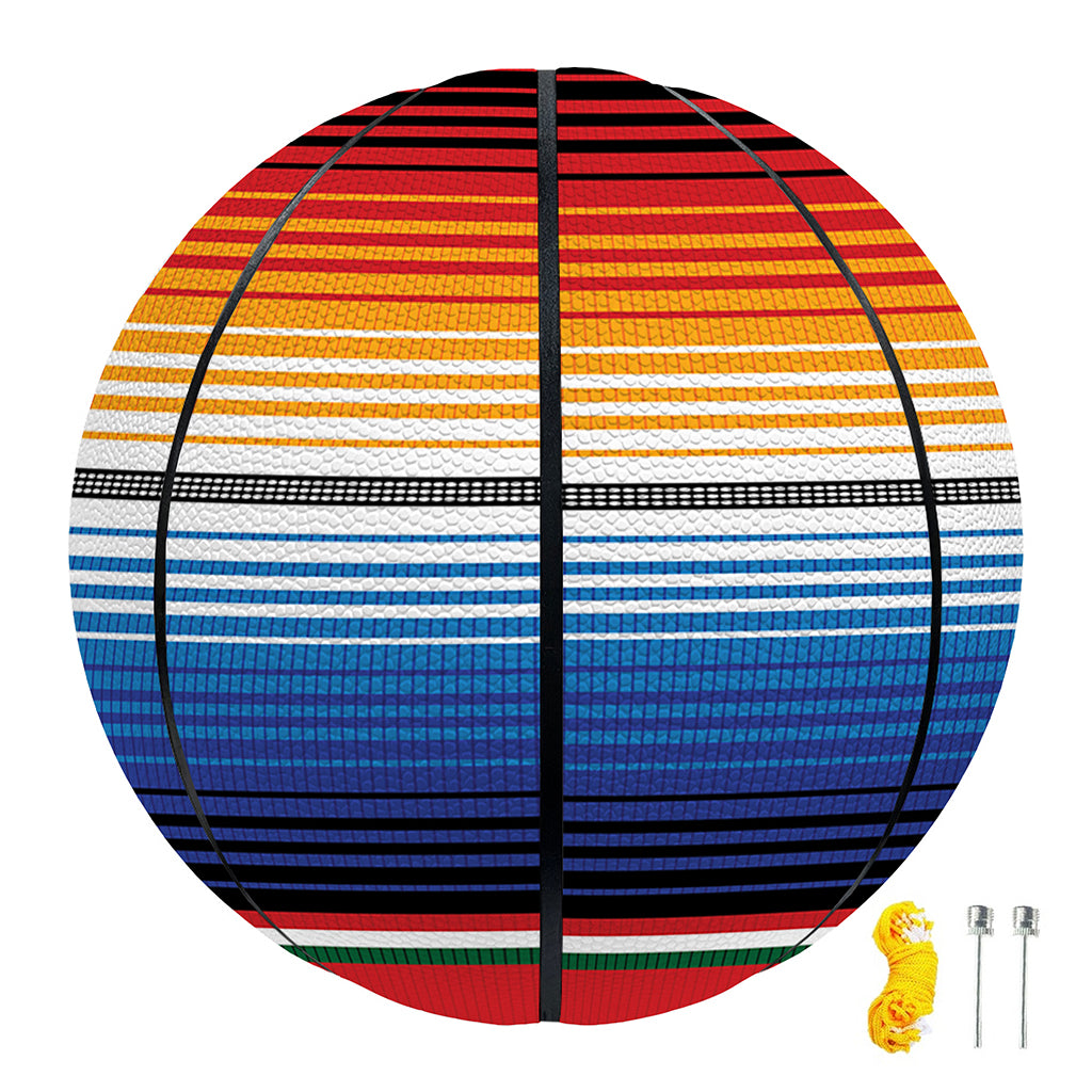 Ethnic Serape Blanket Stripe Print Basketball