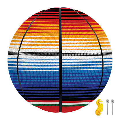 Ethnic Serape Blanket Stripe Print Basketball