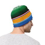 Ethnic Serape Blanket Stripe Print Beanie