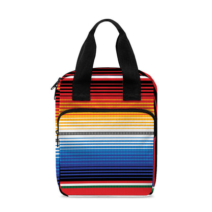 Ethnic Serape Blanket Stripe Print Bible Tote Bag