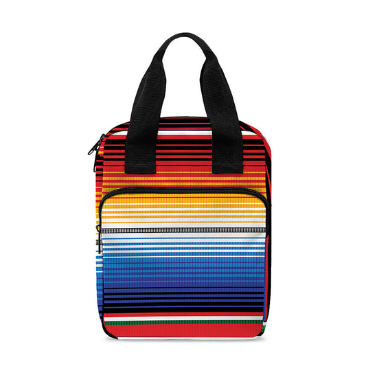 Ethnic Serape Blanket Stripe Print Bible Tote Bag