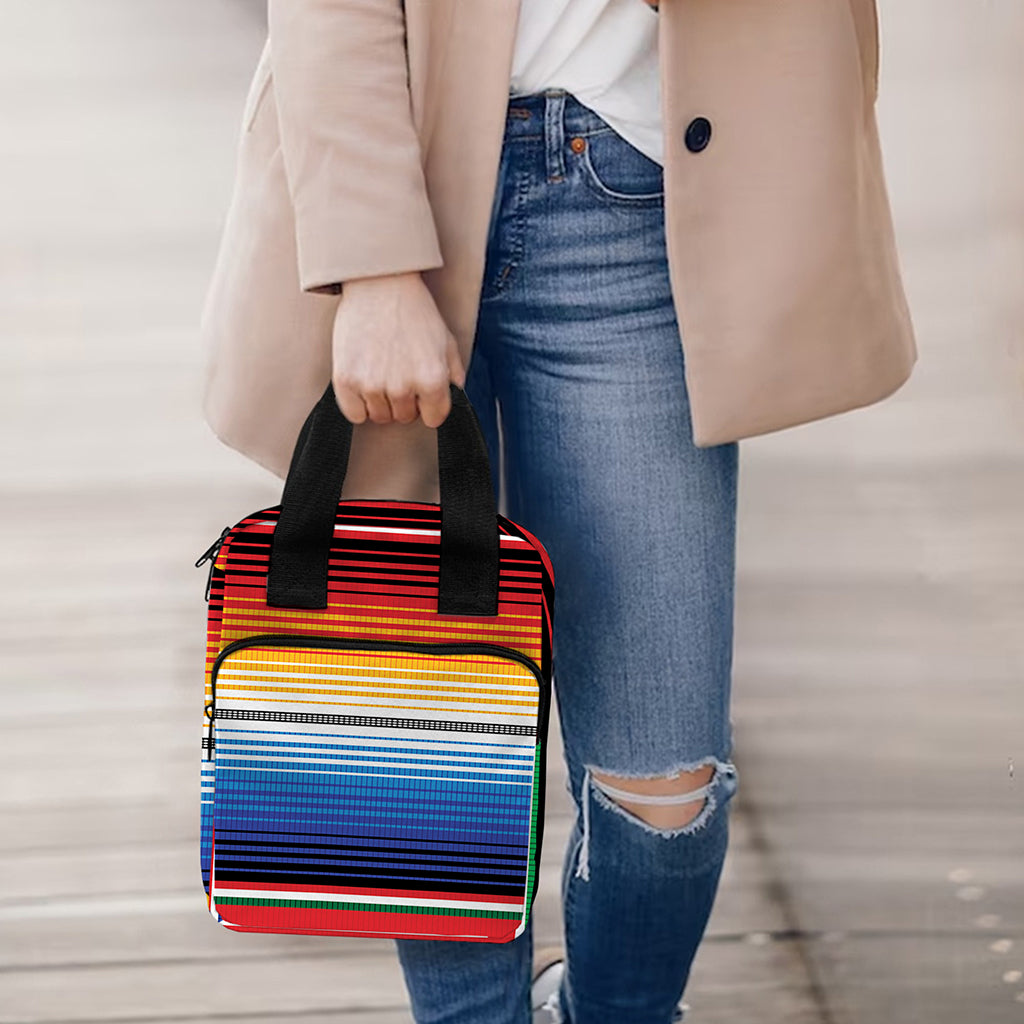 Ethnic Serape Blanket Stripe Print Bible Tote Bag