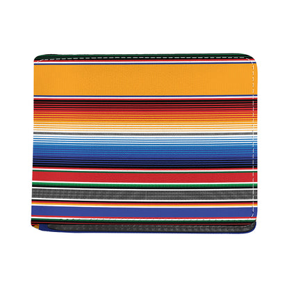 Ethnic Serape Blanket Stripe Print Bifold Wallet