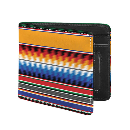 Ethnic Serape Blanket Stripe Print Bifold Wallet