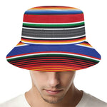 Ethnic Serape Blanket Stripe Print Bucket Hat