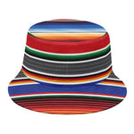 Ethnic Serape Blanket Stripe Print Bucket Hat