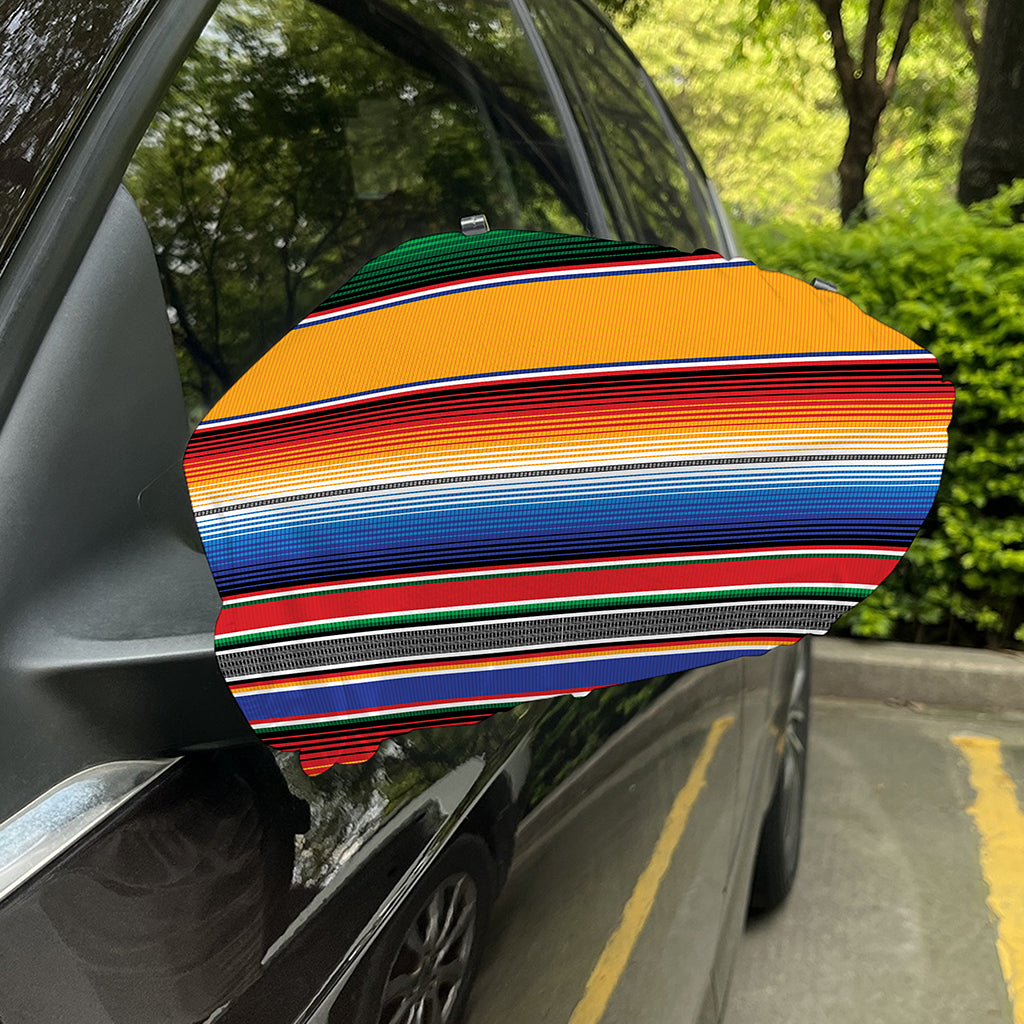 Ethnic Serape Blanket Stripe Print Car Side Mirror Covers