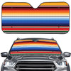 Ethnic Serape Blanket Stripe Print Car Windshield Sun Shade