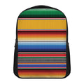 Ethnic Serape Blanket Stripe Print Casual Backpack