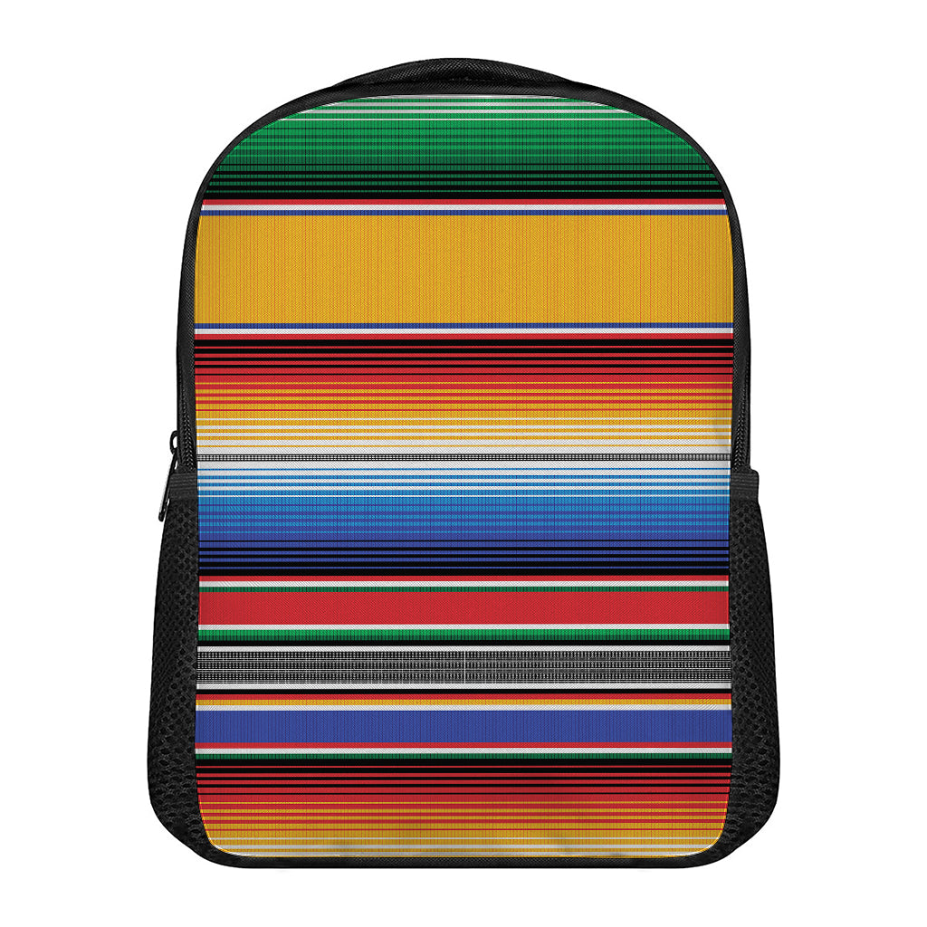 Ethnic Serape Blanket Stripe Print Casual Backpack