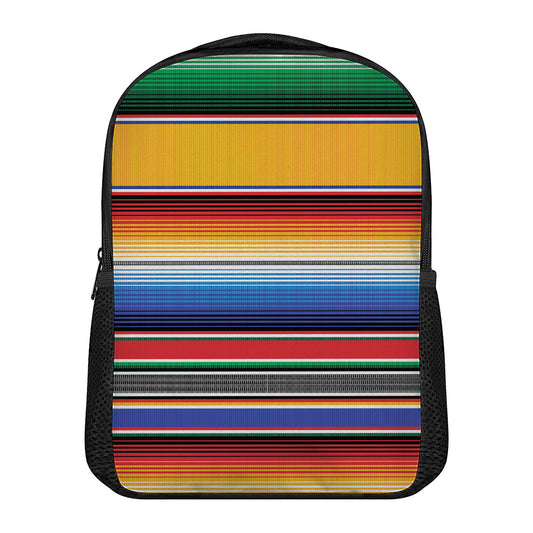 Ethnic Serape Blanket Stripe Print Casual Backpack