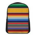 Ethnic Serape Blanket Stripe Print Casual Backpack