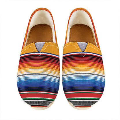 Ethnic Serape Blanket Stripe Print Casual Shoes