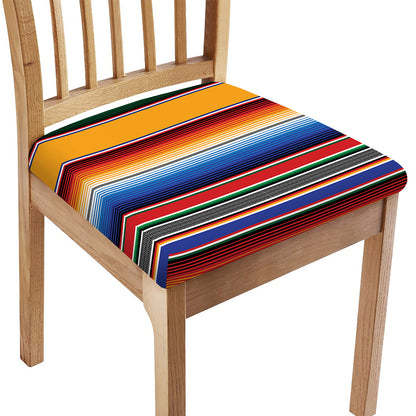 Ethnic Serape Blanket Stripe Print Chair Cushion Cover
