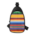 Ethnic Serape Blanket Stripe Print Sling Bag