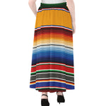 Ethnic Serape Blanket Stripe Print Chiffon Maxi Skirt