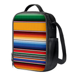 Ethnic Serape Blanket Stripe Print Crossbody Lunch Bag