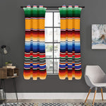 Ethnic Serape Blanket Stripe Print Curtain