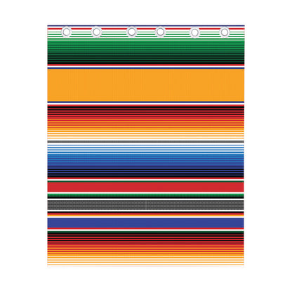 Ethnic Serape Blanket Stripe Print Curtain