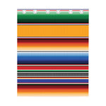 Ethnic Serape Blanket Stripe Print Curtain