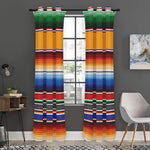 Ethnic Serape Blanket Stripe Print Curtain