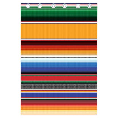 Ethnic Serape Blanket Stripe Print Curtain