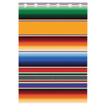 Ethnic Serape Blanket Stripe Print Curtain