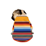 Ethnic Serape Blanket Stripe Print Dog Zip Up Jacket