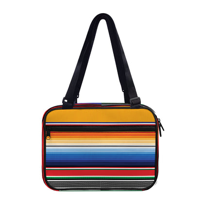 Ethnic Serape Blanket Stripe Print Double Strap Bible Bag