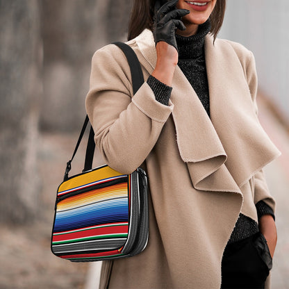 Ethnic Serape Blanket Stripe Print Double Strap Bible Bag