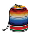 Ethnic Serape Blanket Stripe Print Drawstring Makeup Bag