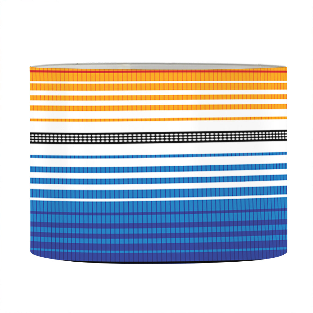Ethnic Serape Blanket Stripe Print Drum Lamp Shade