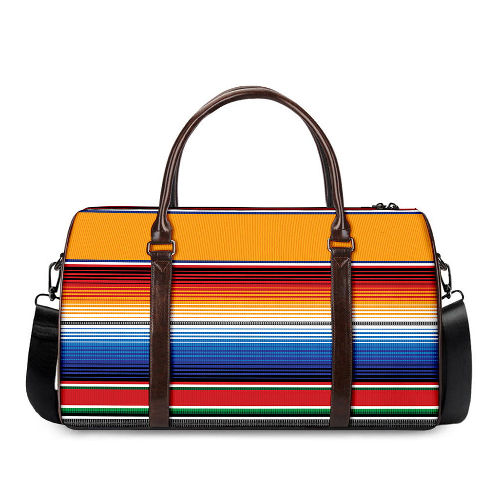 Ethnic Serape Blanket Stripe Print Duffle Bag