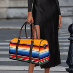 Ethnic Serape Blanket Stripe Print Duffle Bag