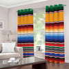 Ethnic Serape Blanket Stripe Print Extra Wide Grommet Curtains