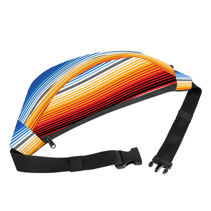 Ethnic Serape Blanket Stripe Print Fanny Pack