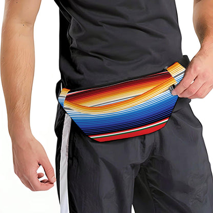Ethnic Serape Blanket Stripe Print Fanny Pack