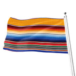 Ethnic Serape Blanket Stripe Print Flag