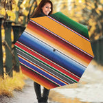 Ethnic Serape Blanket Stripe Print Foldable Umbrella
