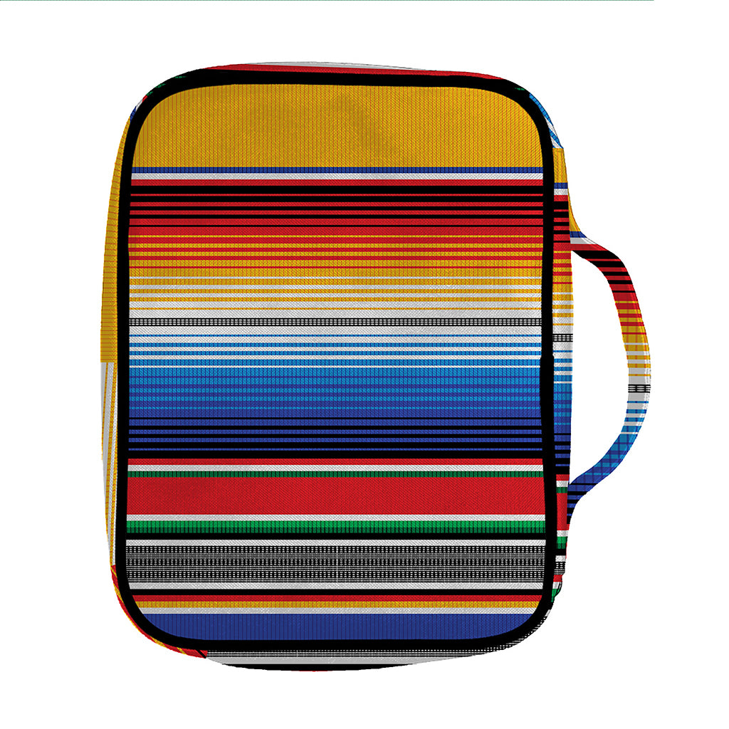 Ethnic Serape Blanket Stripe Print Front Pocket Bible Bag