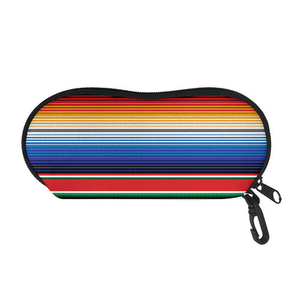 Ethnic Serape Blanket Stripe Print Glasses Case