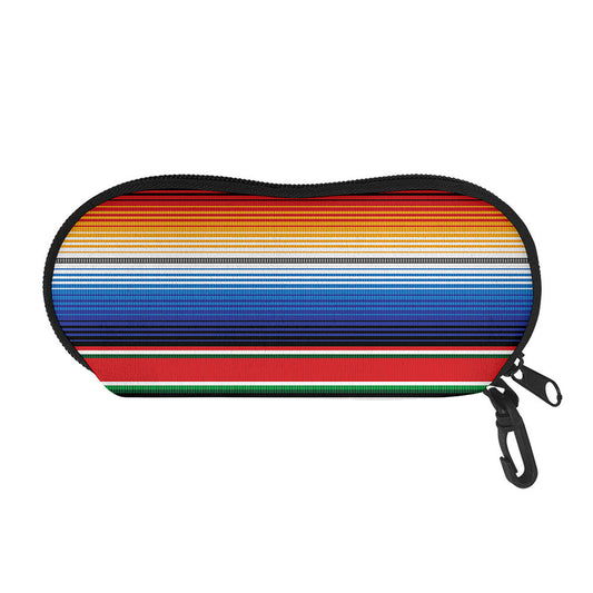 Ethnic Serape Blanket Stripe Print Glasses Case