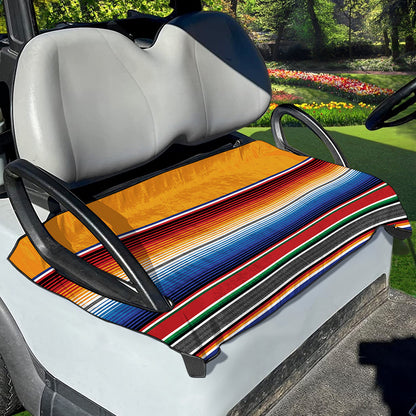 Ethnic Serape Blanket Stripe Print Golf Cart Seat Cover