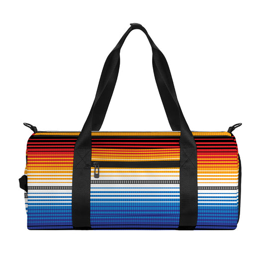Ethnic Serape Blanket Stripe Print Gym Bag